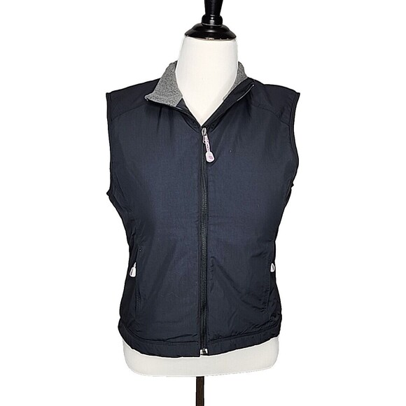 L.L. Bean Jackets & Blazers - L.L. Bean Winter Vest Fleece Lined Nylon Ski Black Womens Size Medium EUC